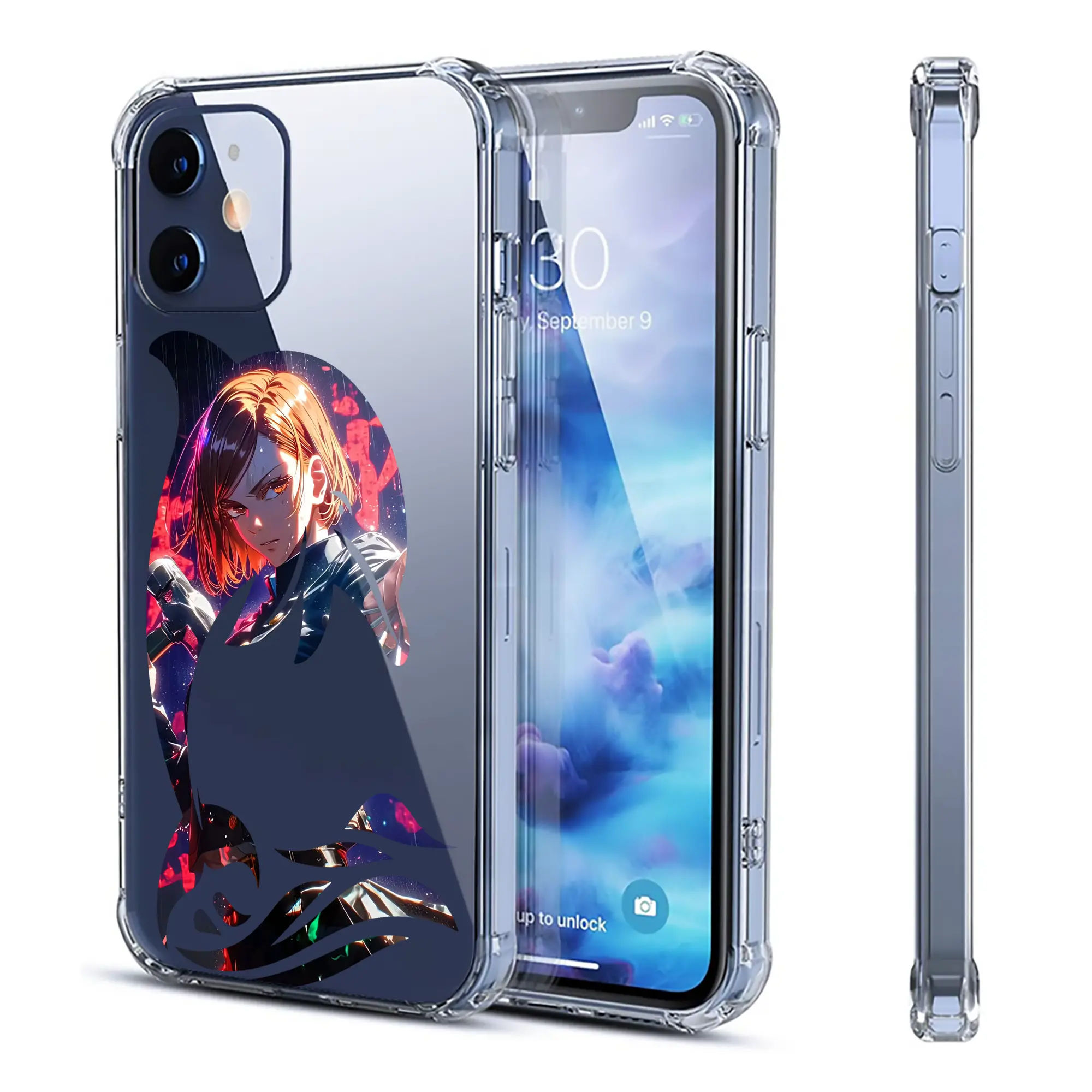 呪術廻戦 グッズ,釘崎 野薔薇 - IPhone 12シリーズ対応 ・ 透明スマホケース ・ クリアソフトケース ・ TPU素材 ・ 耐衝撃 ・ 高密着 ・ 防汚 防指紋 ・ 簡単着脱